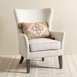 Best Kirklands Home Upholstered Armchair Ivory