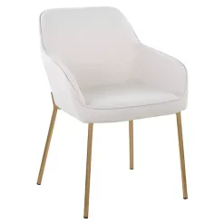 Kirklands Home Upholstered Daniella Dining Chairs, Set of 2 Ivory