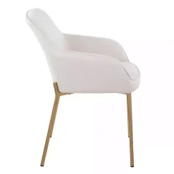 Kirklands Home Upholstered Daniella Dining Chairs, Set of 2 Ivory