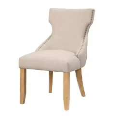 Kirklands Home Upholstered Wingback Dining Chairs, Set of 2 Ivory