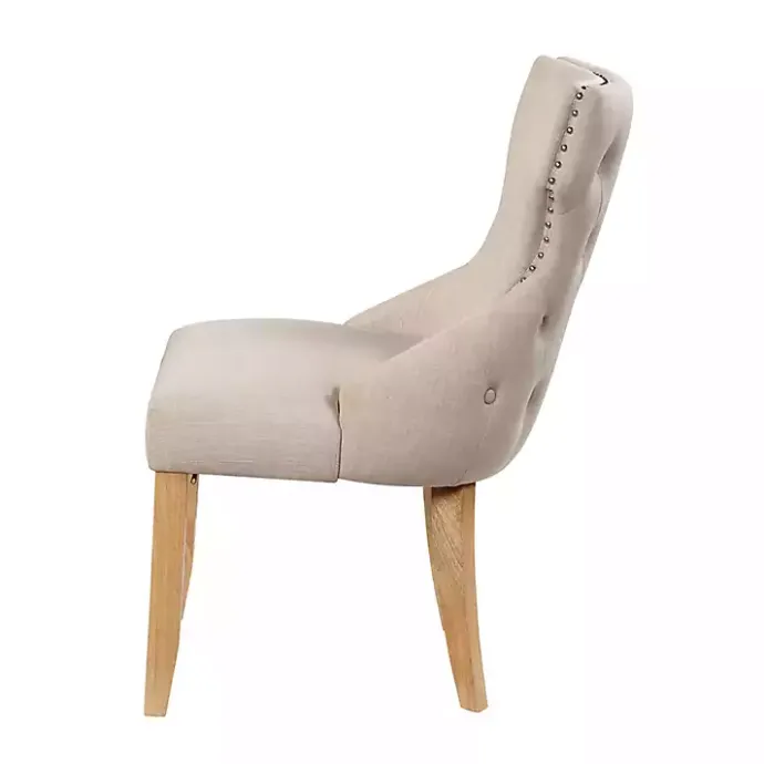 Kirklands Home Upholstered Wingback Dining Chairs, Set of 2 Ivory