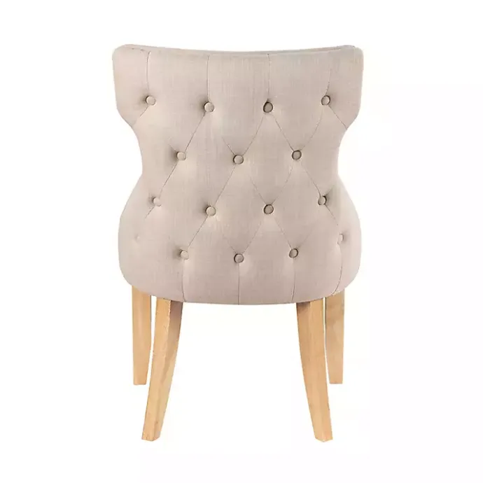 Kirklands Home Upholstered Wingback Dining Chairs, Set of 2 Ivory