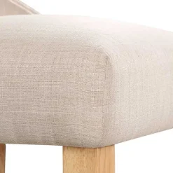 Kirklands Home Upholstered Wingback Dining Chairs, Set of 2 Ivory