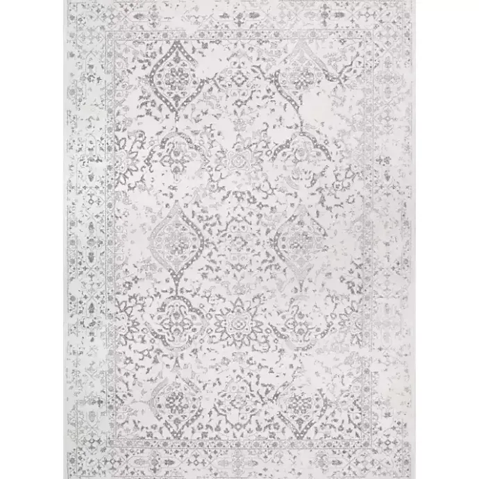 Best Kirklands Home Ivory Vintage Odell Square Area Rug, 8 ft.