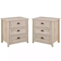 Online Kirklands Home Wood 3-Drawer Nightstands, Set of 2 Ivory