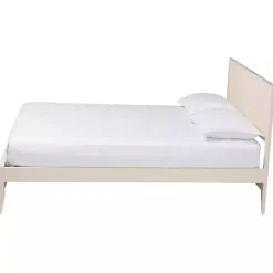 Outlet Kirklands Home Wood Fluted Headboard Primrose Queen Bed Ivory