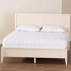 Online Kirklands Home Wood Fluted Headboard Primrose King Bed Ivory