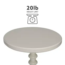 Kirklands Home Wood Spindle Side Table Ivory