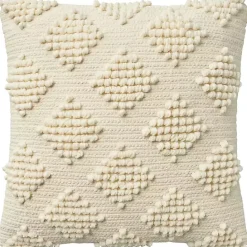 Best Kirklands Home Woven Diamond Pillow Ivory