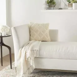 Best Kirklands Home Woven Diamond Pillow Ivory