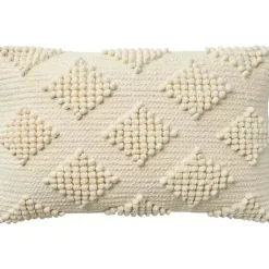 Best Kirklands Home Woven Diamonds Lumbar Pillow Ivory