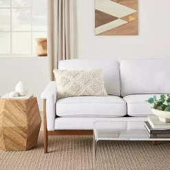 Best Kirklands Home Woven Diamonds Lumbar Pillow Ivory