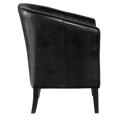 Outlet Kirklands Home Jack Barrel Back Club Chair Black