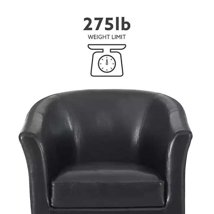 Outlet Kirklands Home Jack Barrel Back Club Chair Black
