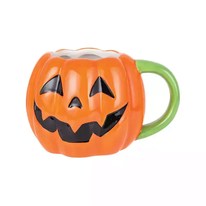 Outlet Kirklands Home Jack O' Lantern & Cat Halloween Mugs, Set of 2