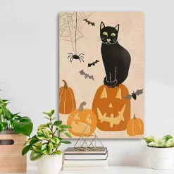 Clearance Kirklands Home Jack 'O Lantern Cat Halloween Wall Plaque, 24 in.