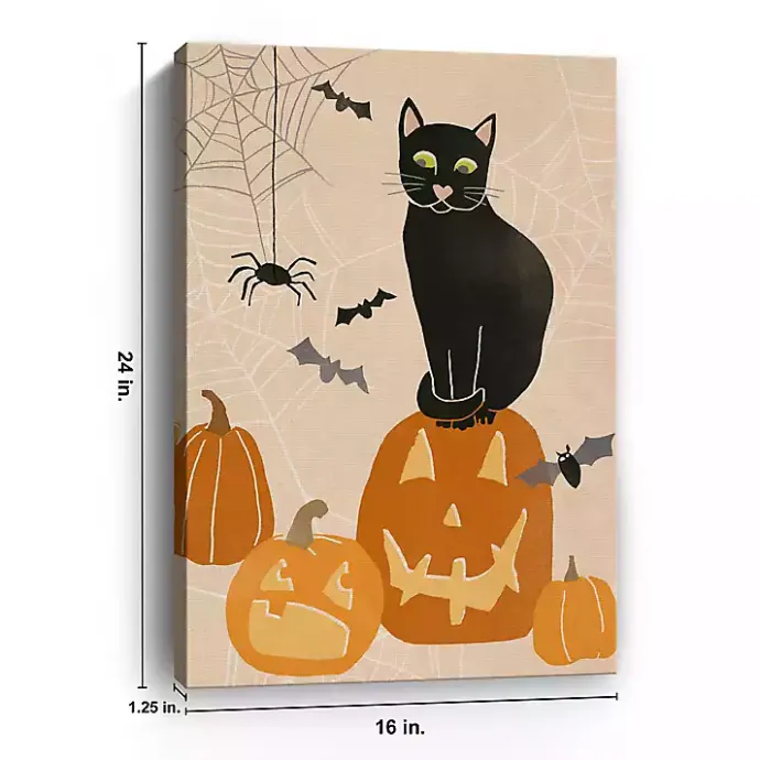 Clearance Kirklands Home Jack 'O Lantern Cat Halloween Wall Plaque, 24 in.
