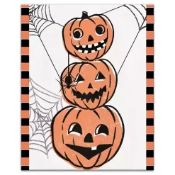 Hot Kirklands Home Jack O' Lantern Stack Halloween Canvas Art Print