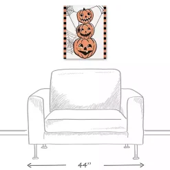 Hot Kirklands Home Jack O' Lantern Stack Halloween Canvas Art Print