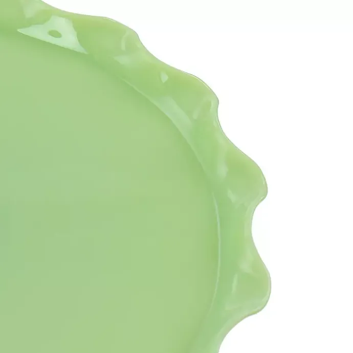 Sale Kirklands Home Jadeite Glass Martha Stewart Scalloped Cake Stand Green