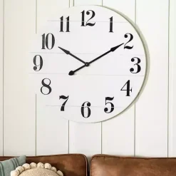 Online Kirklands Home Jake and Black Wooden Wall Clock White