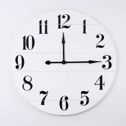 Online Kirklands Home Jake and Black Wooden Wall Clock White