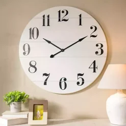 Online Kirklands Home Jake and Black Wooden Wall Clock White