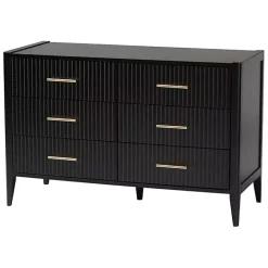 New Kirklands Home James 6-Drawer Dresser Black