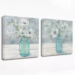 Clearance Kirklands Home Jar Bouquet Giclee Canvas Art Prints, Set of 2 Multi
