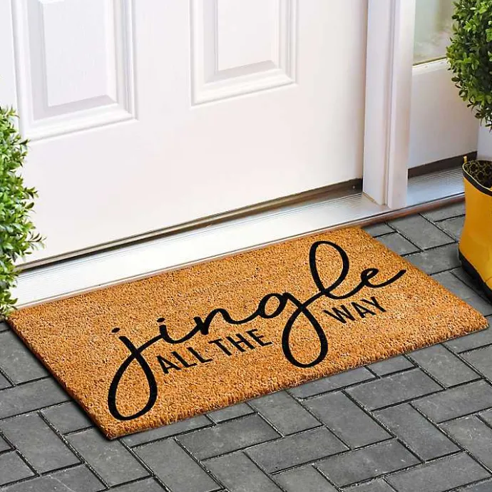 Hot Kirklands Home Jingle All the Way Coir Doormat