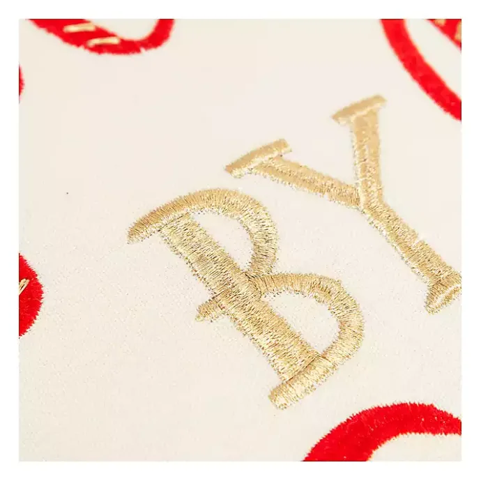 Kirklands Home Jolly by Golly Christmas Throw Pillow Ivory