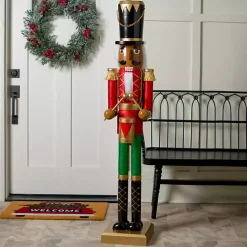 Hot Kirklands Home Jolly Nutcracker Wooden Outdoor Statue