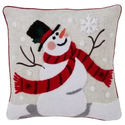 Sale Kirklands Home Jolly Snowman Christmas Pillow