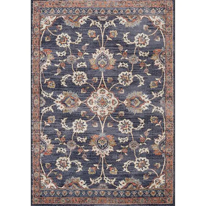 Best Kirklands Home Jordan Bea Navy Blue Area Rug, 6x9