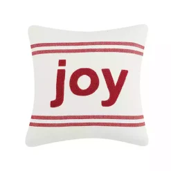 Best Kirklands Home Joy Double Stripe Christmas Throw Pillow