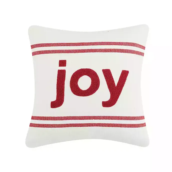 Best Kirklands Home Joy Double Stripe Christmas Throw Pillow