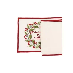 Outlet Kirklands Home Joy Holly Wreath Table Runner