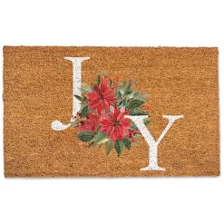 Best Kirklands Home Joy Poinsettia Coir Doormat