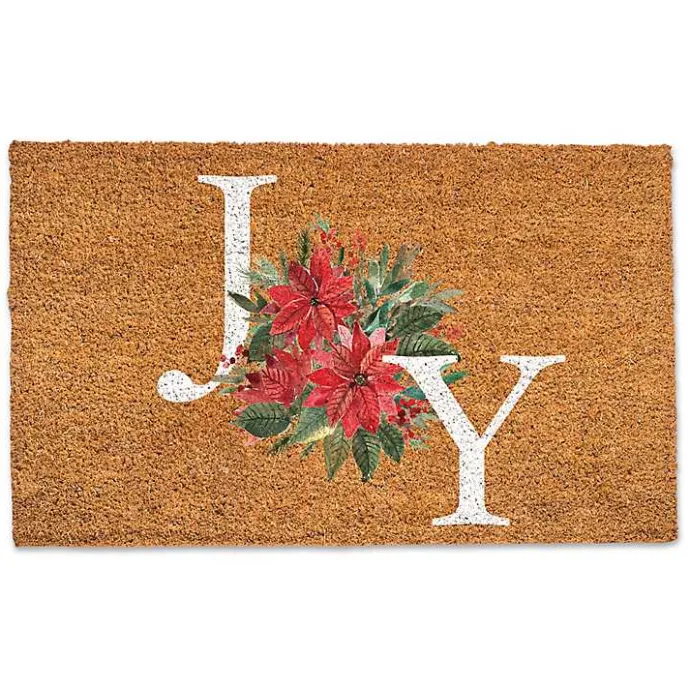 Best Kirklands Home Joy Poinsettia Coir Doormat