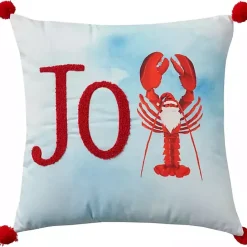 Online Kirklands Home Joy Santa Lobster Pom Pom Pillow