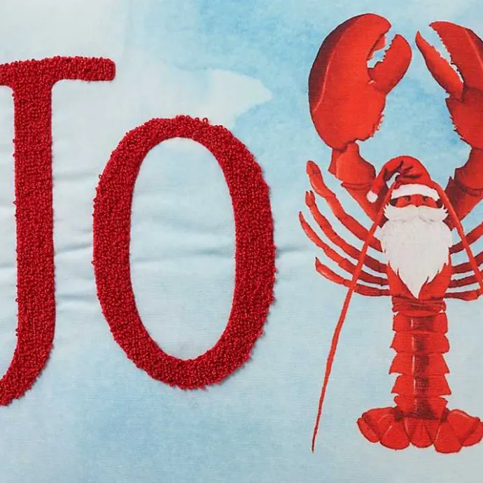 Online Kirklands Home Joy Santa Lobster Pom Pom Pillow