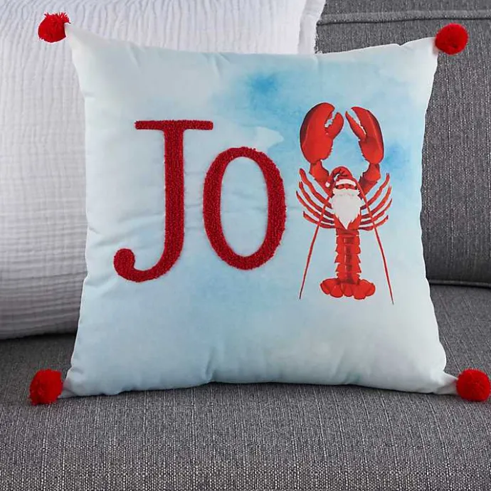 Online Kirklands Home Joy Santa Lobster Pom Pom Pillow