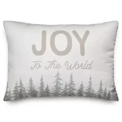 Kirklands Home Joy to the World Christmas Pillow Green
