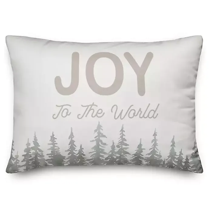 Kirklands Home Joy to the World Christmas Pillow Green