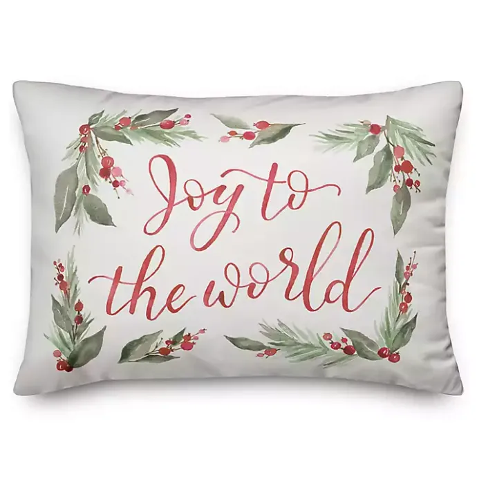 Sale Kirklands Home Joy to the World Lumbar Pillow