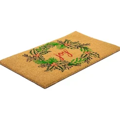 Hot Kirklands Home Joy Wreath Decorative Christmas Doormat