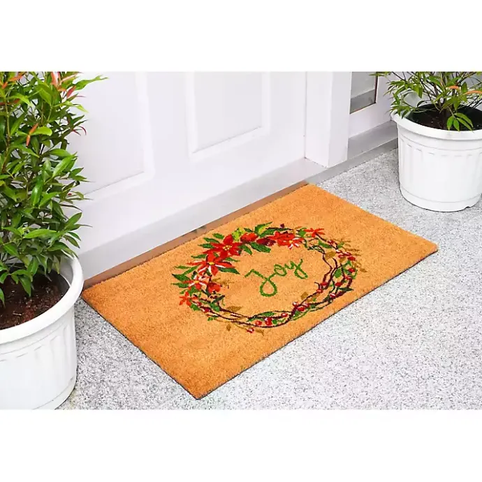 Sale Kirklands Home Joy Wreath Doormat