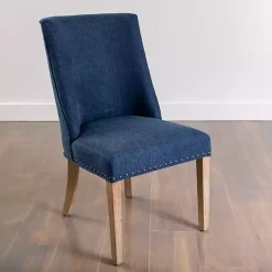 Hot Kirklands Home Julia Navy Upholstered Dining Chair Blue