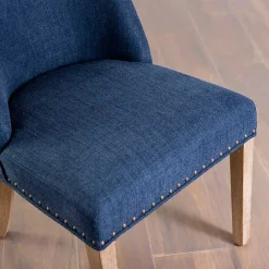 Hot Kirklands Home Julia Navy Upholstered Dining Chair Blue