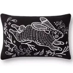 Best Kirklands Home Jumping Bunny Embroidered Easter Throw Pillow